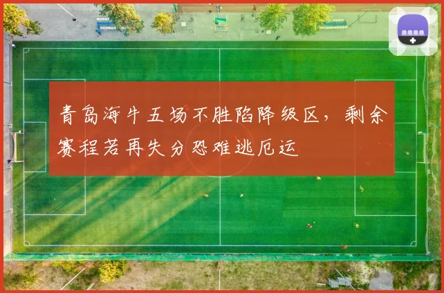青岛海牛五场不胜陷降级区,剩余赛程若再失分恐难逃厄运